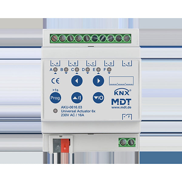 MDT technologies Universalaktor 6-fach 4TE REG,16A,230VAC,100µF AKU-0616.03
